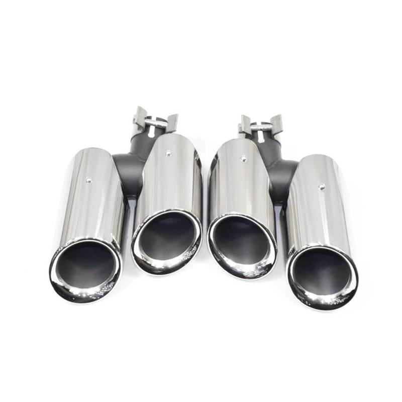 2 Teile/los Auto Auspuff Spitze Kompatibel for Porsche Macan 2,0 t 2014-2018 Quad Schalldämpfer Spitze Abgasanlage Düse endrohr(Silver B) von OWYTNRCJ