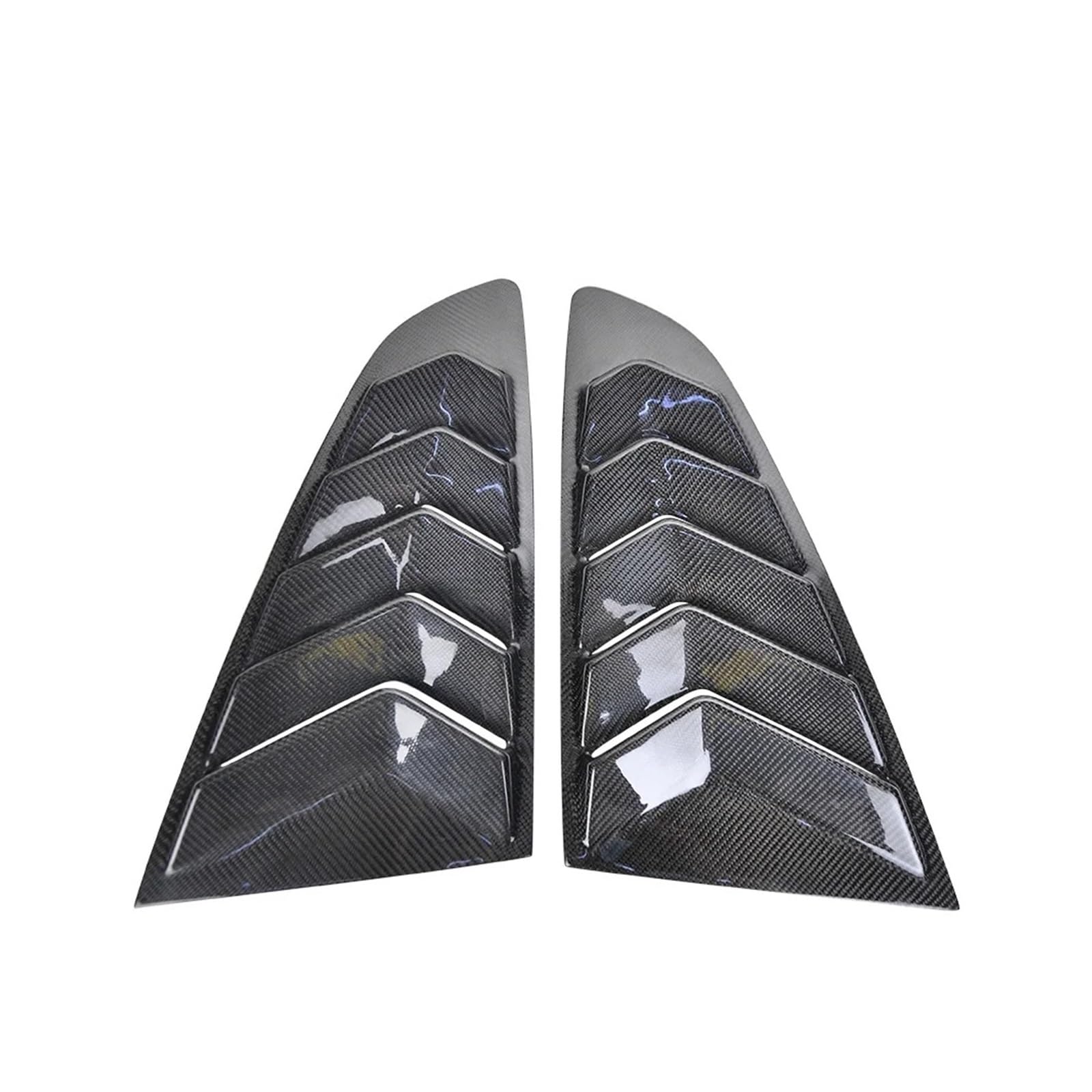 2 stücke 1/4 Viertel Seitenfenster Lamellen Real Carbon Fiber Scoop Cover Vent Kompatibel for Mustang 2015-2017 von OWYTNRCJ