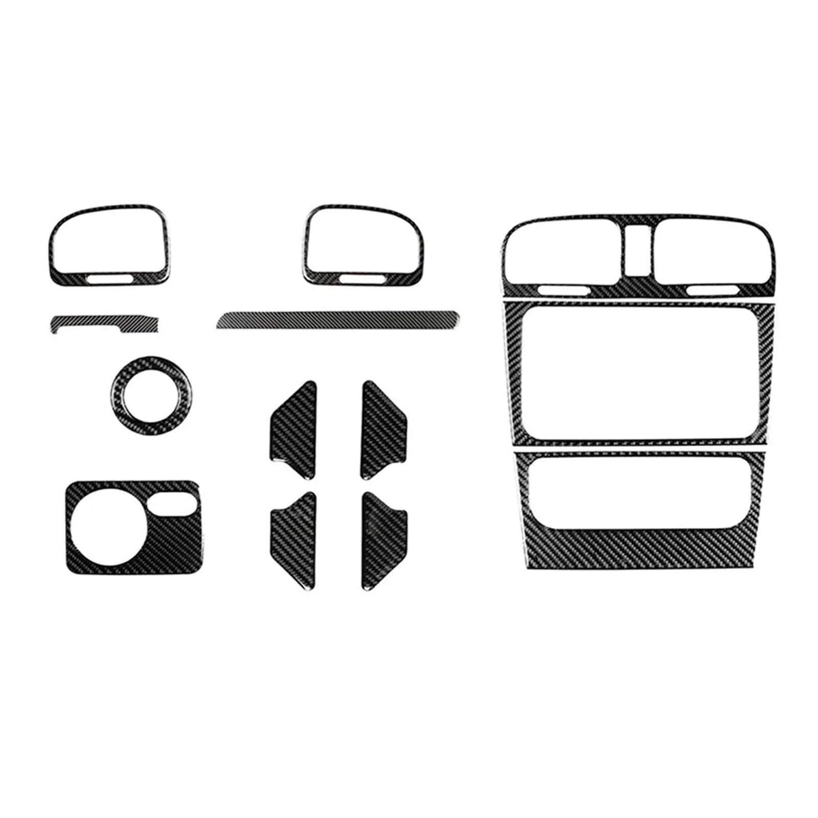 Auto-Innendekor-Aufkleber, Auto-Innenaufkleber, Auto-Innenverkleidung, kompatibel mit Golf 6, MK6 2008–2012, 13-teilig, Kohlefaser von OWYTNRCJ