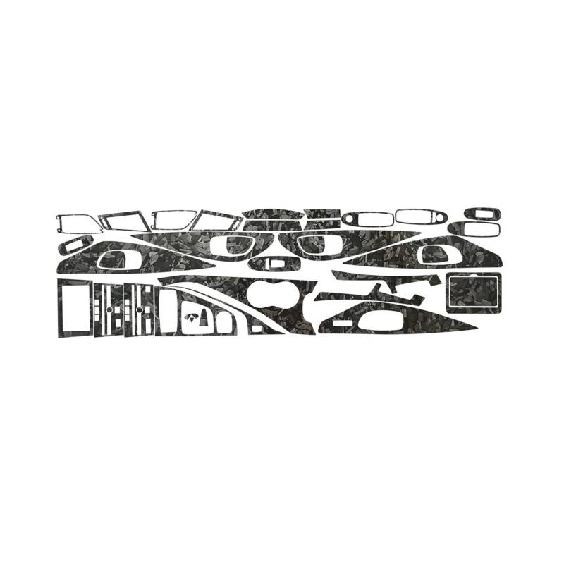 Kohlefaser-kompatibel for Infiniti Q50 2013-2022 Autofolie Innenaufkleber Mittelkonsole Getriebe Armaturenbrett Lufttürgriff Lift Panel(Forged Carbon Fiber,RHD) von OWYTNRCJ