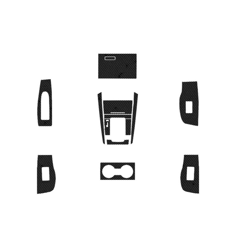 Kohlefaser-kompatibel for Mazda CX30 CX-30 Autofolie, Innenaufkleber, Mittelkonsole, Getriebeaufbewahrungsbox, Kick-Tür-/Fensterheber-Panel(5D black,LHD) von OWYTNRCJ