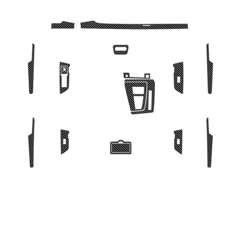 Kompatibel mit Audi Q5 FY 2018-2023 Auto-Innenaufkleber, Hebefensterverkleidung, Aufkleber, Getriebeschutzfolie, Autozubehör(Carbon Black) von OWYTNRCJ