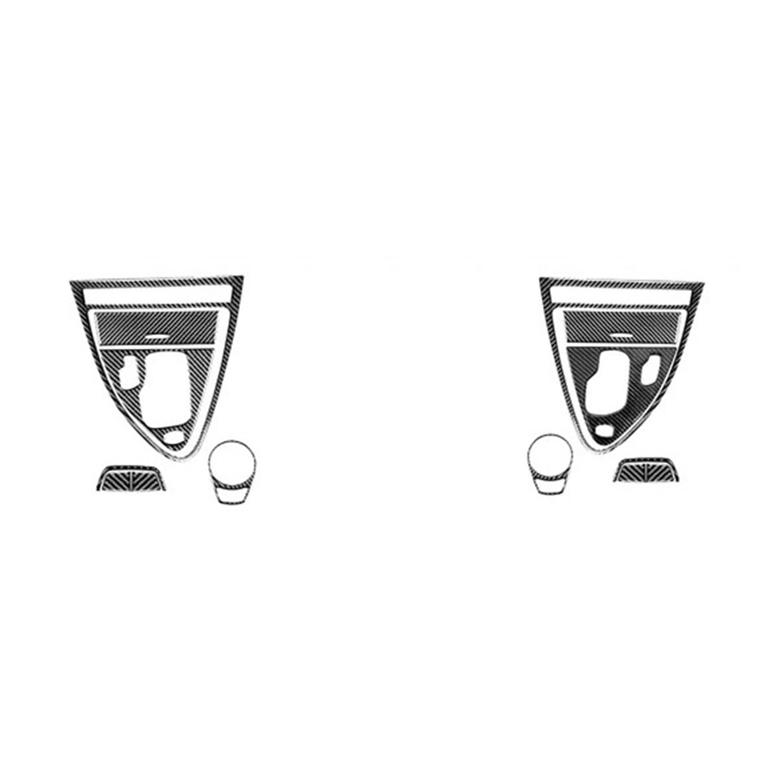 Kompatibel mit BMW 6er-Reihe E63 E64 2004–2010. Kompletter Satz Innenraumverkleidungsaufkleber mit Kohlefaser-Zubehör.(Shift Gears 7 PCS,Right Rudder) von OWYTNRCJ
