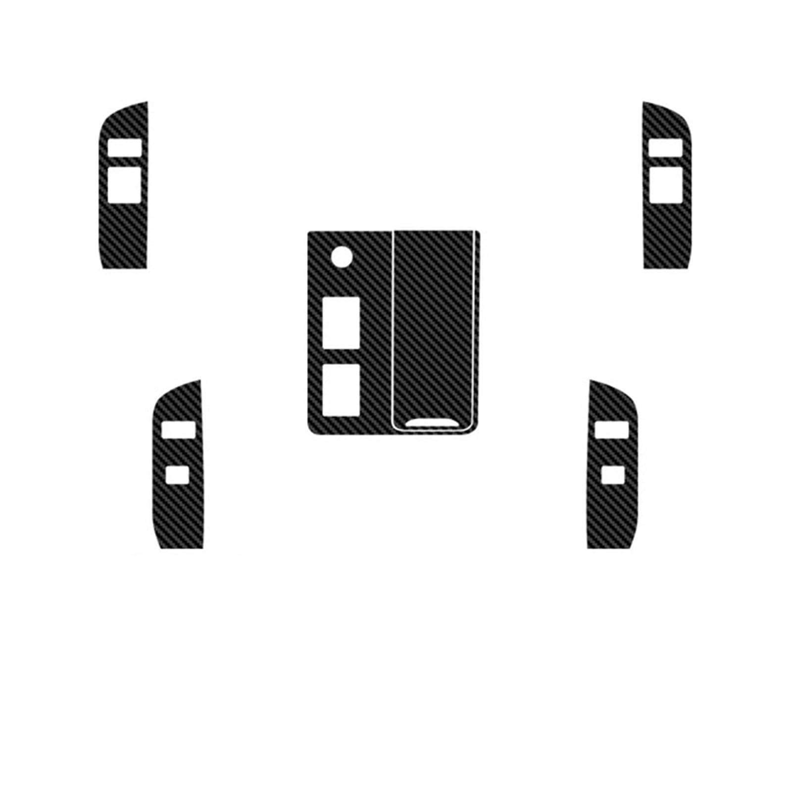 Kompatibel mit Land -Rover -Discovery 5 L462 2017-2025 Auto-Innenaufkleber, Hebefensterverkleidung, Aufkleber, Getriebefolie, Zubehör(Carbon Black 21-25) von OWYTNRCJ