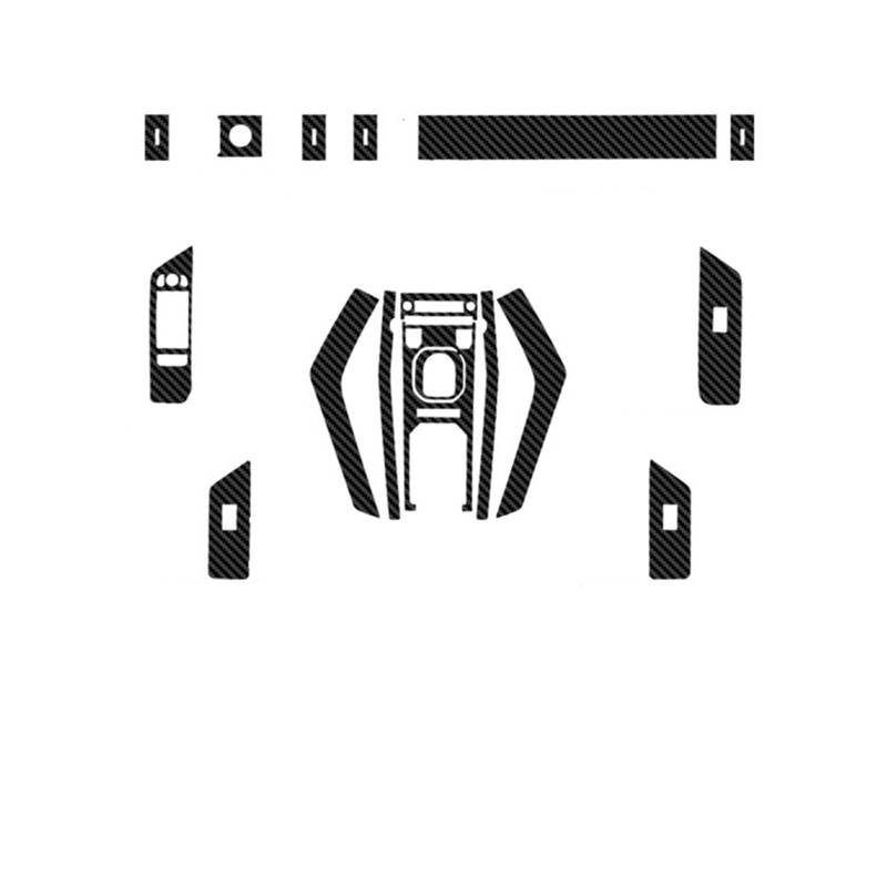 Kompatibel mit Lander - Rover - Range - Rover - Evoque 2014-2025 Auto-Innenaufkleber, Hebefensterverkleidung, Aufkleber, Getriebefolie, Zubehör(Carbon Black 14-19) von OWYTNRCJ