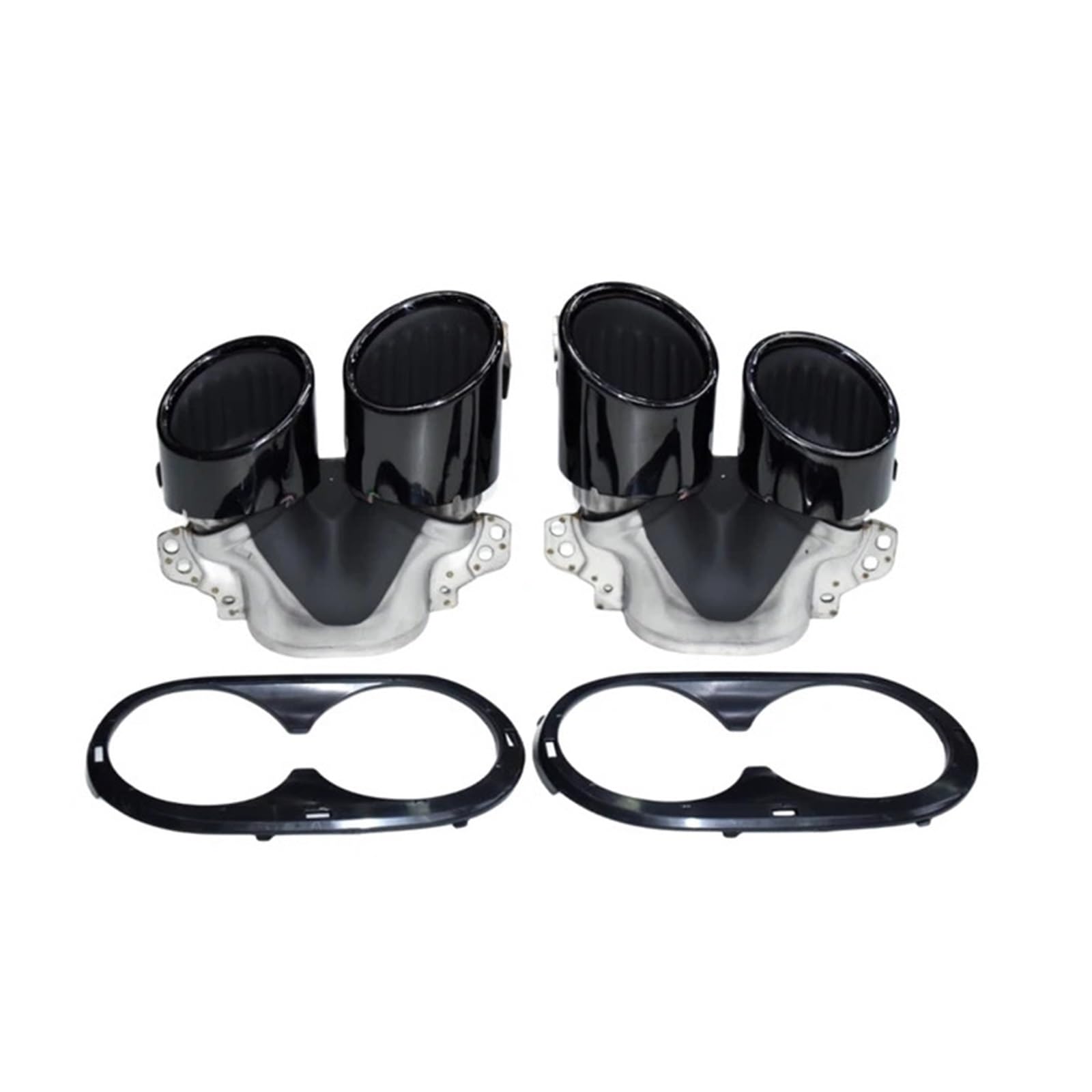 Kompatibel mit Mercedes A35 CLA35 GLA35 GLB35 Auspuffrohrmodifikation A45 CLA45 GLA45 AMG Quad Endrohrspitze Schalldämpfer Edelstahl(Black) von OWYTNRCJ