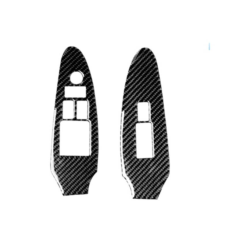 Kompatibel mit Nissan 370Z Z34 2009-2022. Echte Kohlefaser-Fensterheber-Bedienfeldverkleidung. Auto-Innendekorations-Zubehör-Aufkleber.(Left Hand Drive B) von OWYTNRCJ