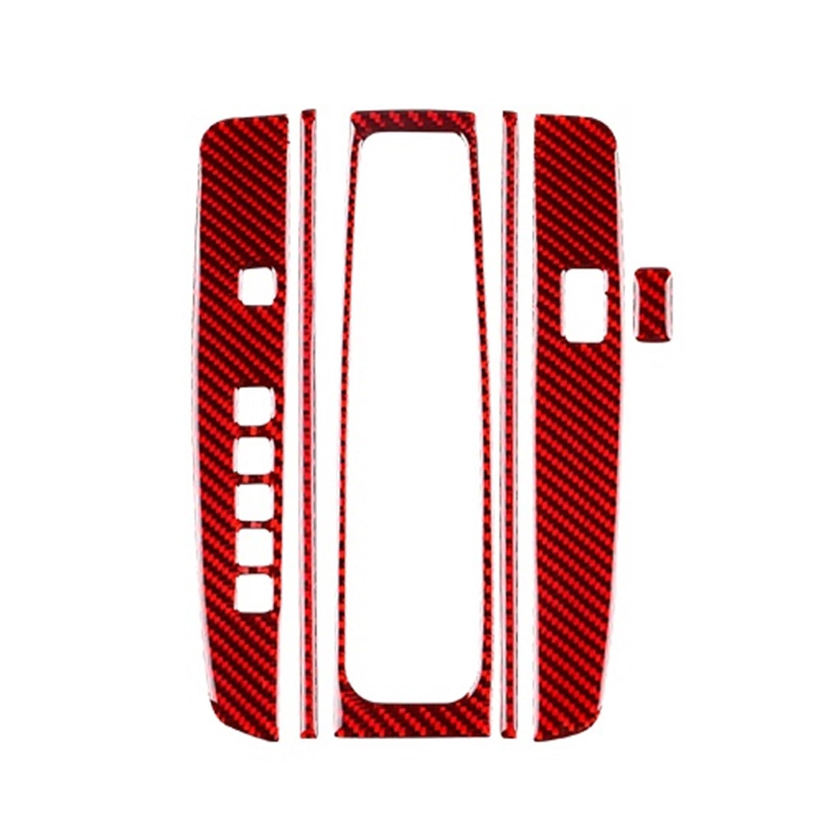 LHD-Aufkleber aus echter weicher Karbonfaser, kompatibel mit Accord 2013 2014 2015 2016 2017, Innenverkleidung for zentrale Schalttafel im Auto(Gear for LHD Red) von OWYTNRCJ