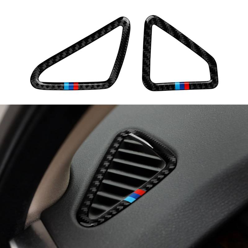 2PCS Auto Klimaanlagen Entlüftung Aufkleber Decal Kohlefaser Trim Kompatibel mit BMW X5 F15 X5M F85 2014 2015 2016 2017 2018 Interieur Zubehör - X6 NICHT PASSEN von OYDDL