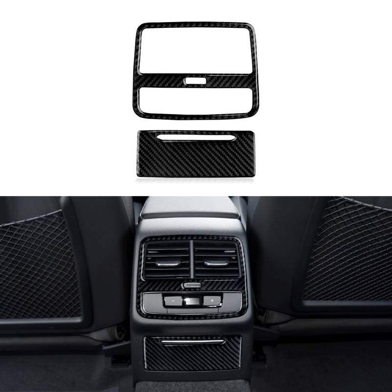 2PCS Auto Kohlefaser Cover Trim Kompatibel mit A4 B9 2017 2018 2019 Interieur Zubehör von OYDDL