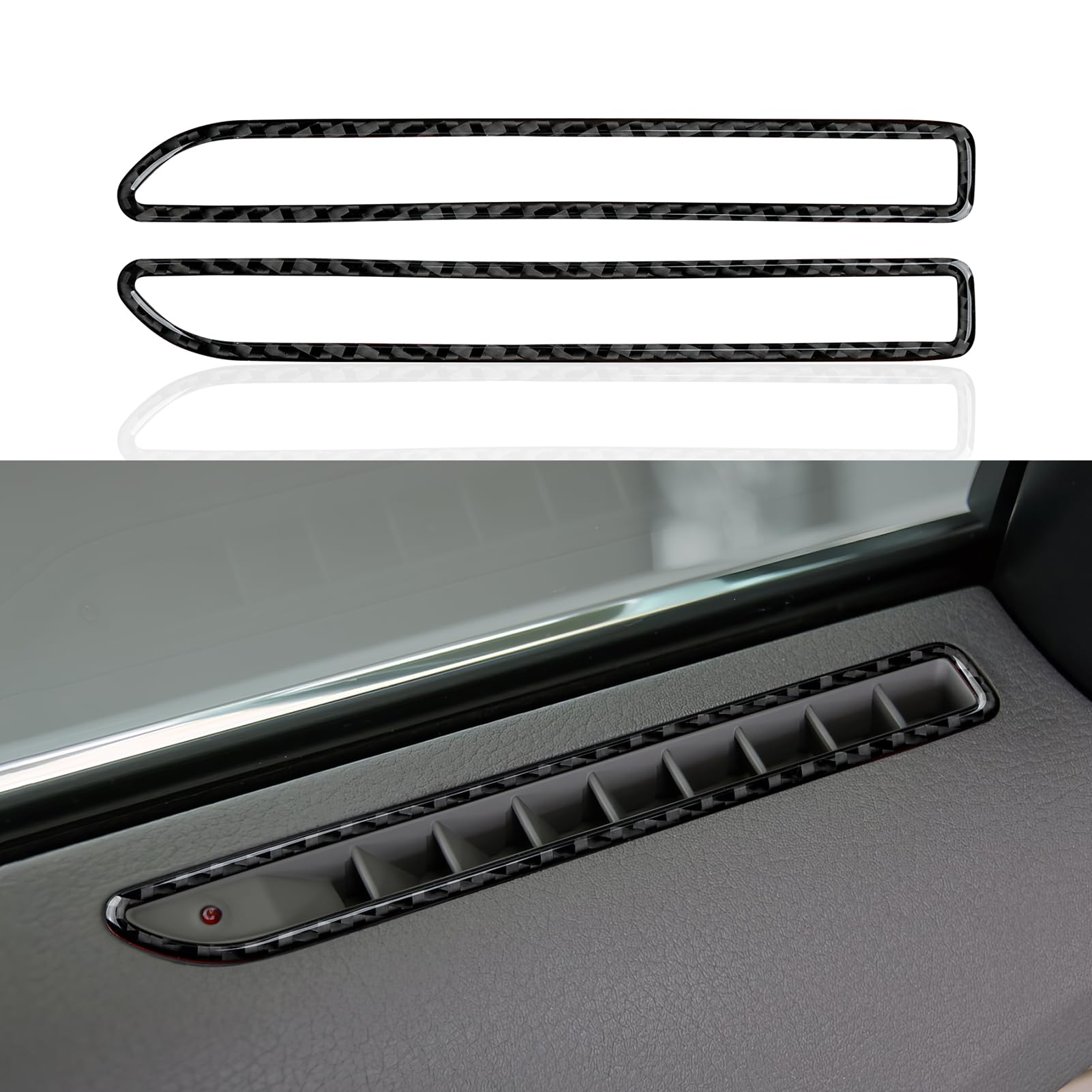 2PCS Auto Türentlüftungen Kohlefaser Aufkleber Trim Cover Decals Kompatibel mit 6 C6(2005-2011) /S6 C6(2006-2010) /RS6 C6 (2008-2010) Interieur Zubehör von OYDDL