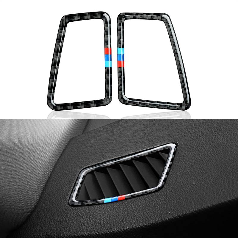 2PCS Car Air Vent Cover Aufkleber Kohlefaser Decal Trim passt Kompatibel mit BMW E90 E92 E93 2005 2006 2007 2008 2009 2010 2011 2012 Zubehör von OYDDL