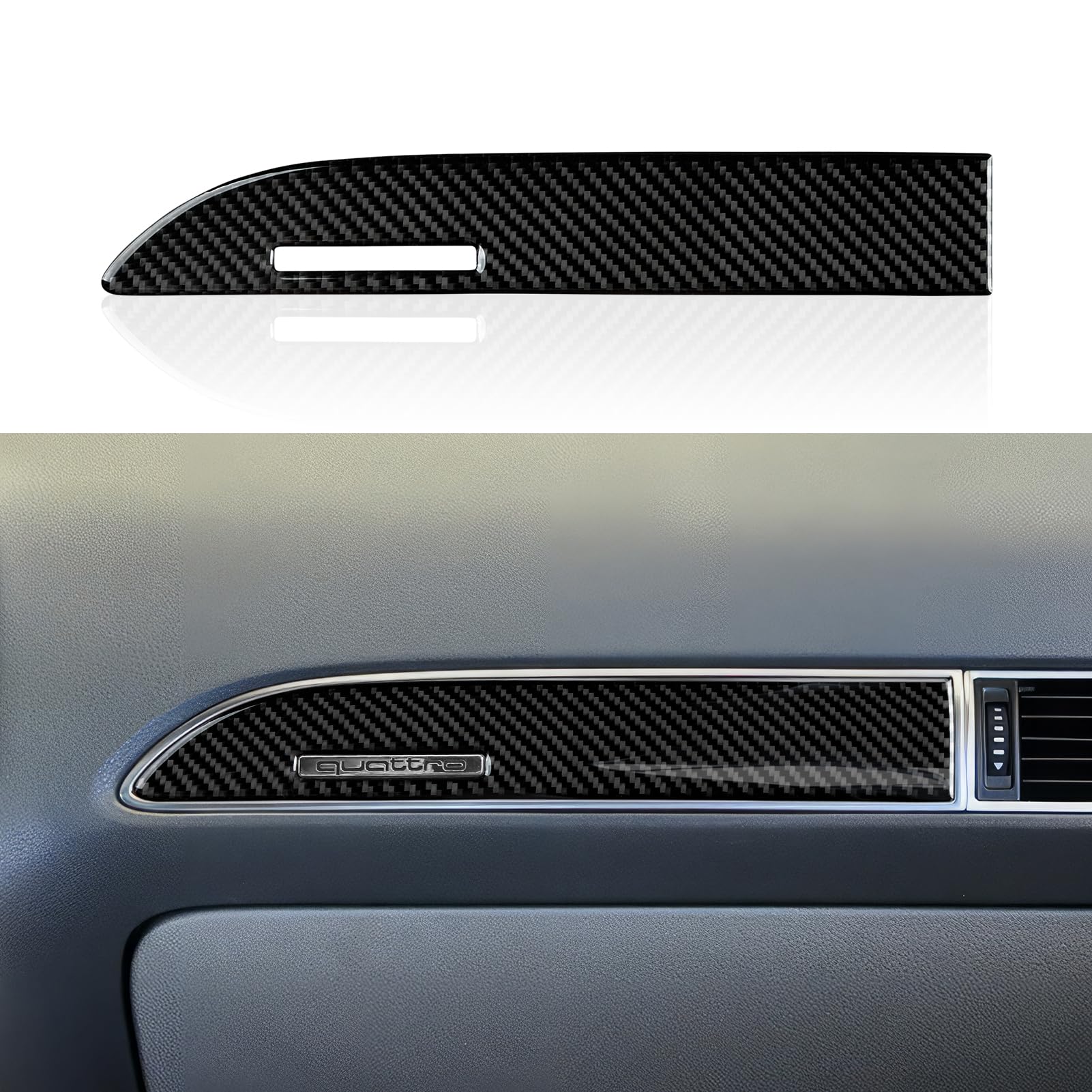 Auto Armaturenbrett Aufkleber Trim Cover Kohlefaser Decals Kompatibel mit Audi A6 C6(2005-2011) /S6 C6(2006-2010) /RS6 C6 (2008-2010) Interieur Zubehör (High-End-Version) von OYDDL