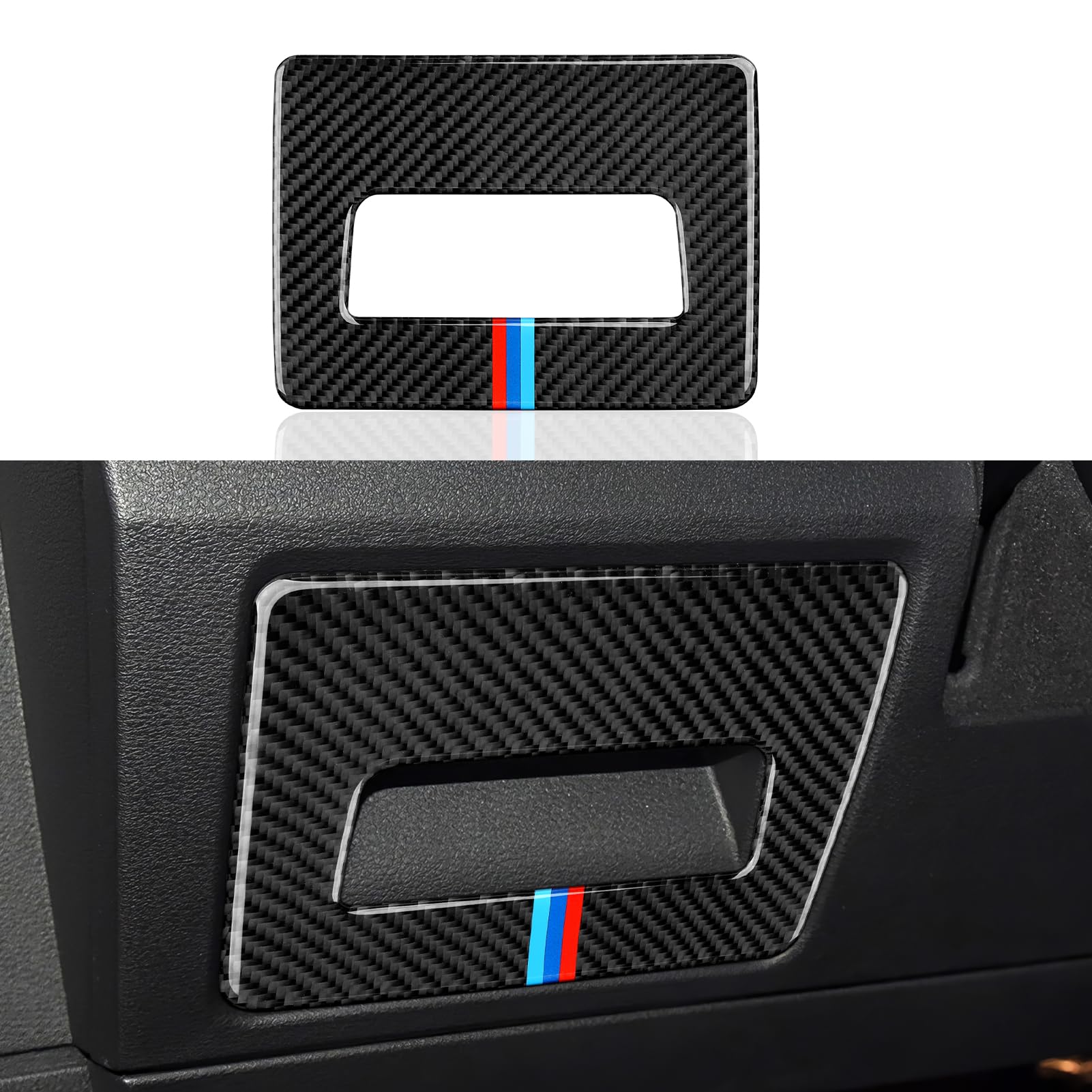 Auto Aufbewahrungsbox Aufkleber Cover Kohlfaser Abdeckung Trim Kompatibel mit X1 F48(2018-2023) / X2 F39 (2016-2021) Interieur Zubehör von OYDDL