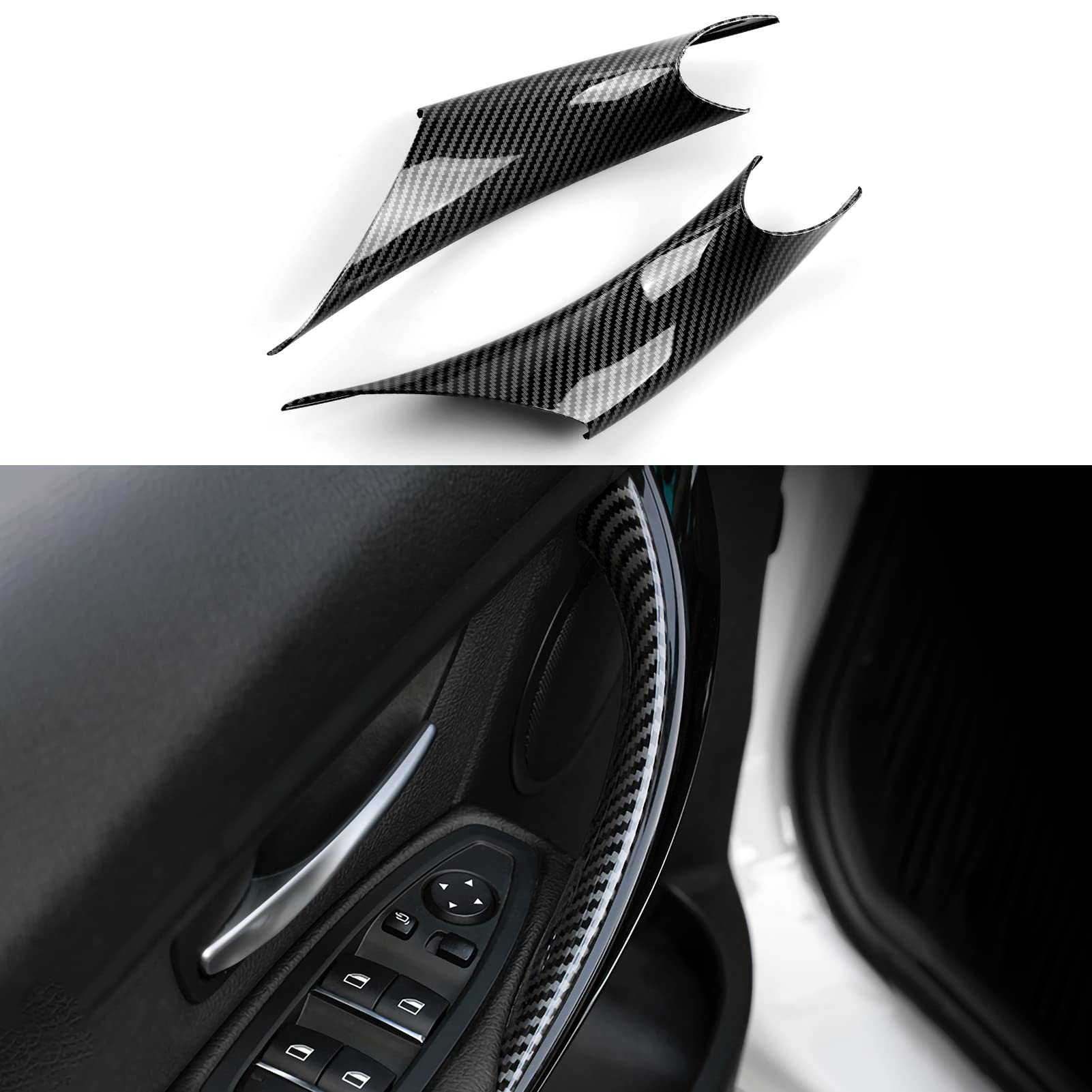 Auto Innentürgriff Aufkleber ABS Trim kompatibel mit BMW 3er 4er F30 F31 F34 3GT F32 F33 F36 Zubehör von OYDDL