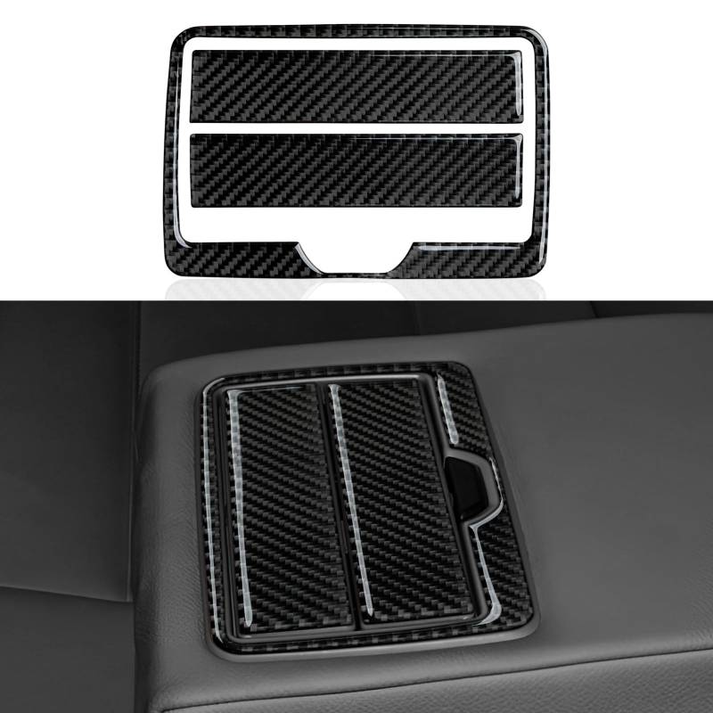 Auto Aufkleber Abdeckung Cover Carbon Fiber Decal Trim passt Kompatibel mit X3 F25 (2011-2017)/ X4 F26 (2014-2018) Interieur Zubehör (Becherhalter der hinteren Mittelarmlehne) von OYDDL