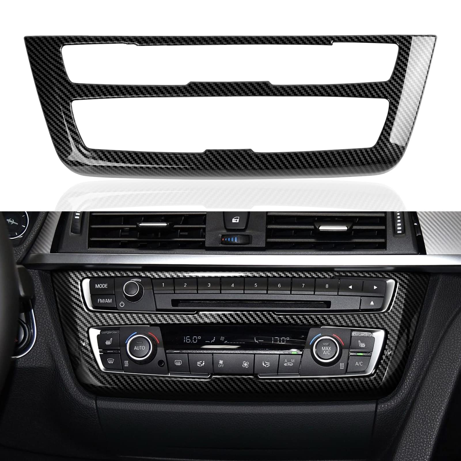 Auto Aufkleber Center Console CD Abdeckung ABS Interieurleisten Trim kompatibel mit BMW 3e 4er F30 F34 3GT F32 F33 F36 Zubehör von OYDDL