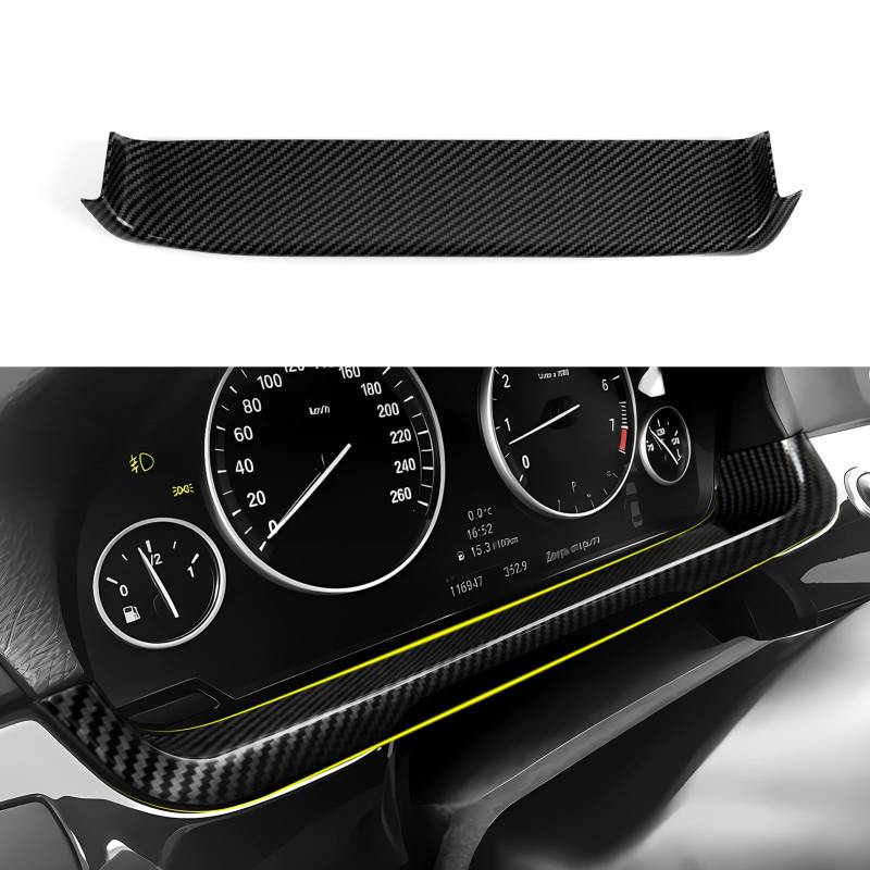 Auto Dashboard Streifen Aufkleber Zierleiste ABS Cover Trim Panel Kompatibel mit BMW 5er F10 F11 2011 2012 2013 2014 2015 2016 Interieur Zubehör von OYDDL