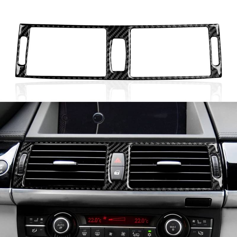 Auto Innenausstattung Aufkleber Decal Kohlefaser Trim Passt Kompatibel mit BMW X5 E70 X6 E71 2007 2008 2009 2010 2011 2012 2013 2014 Interieur Zubehör von OYDDL