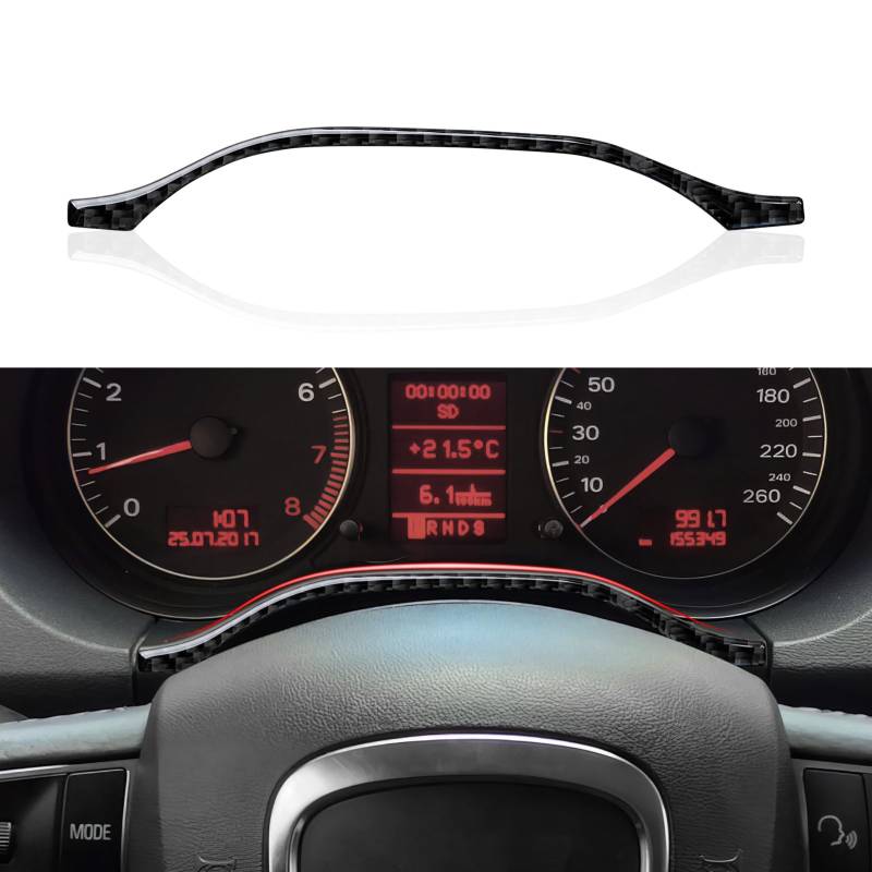 Auto Instrumentenverkleidung Panel Aufkleber Cover Kohlefaser Trim Kompatibel mit A3(2004-2012) / S3(2008-2012)/RS3 (2011-2012) Interieur Zubehör von OYDDL