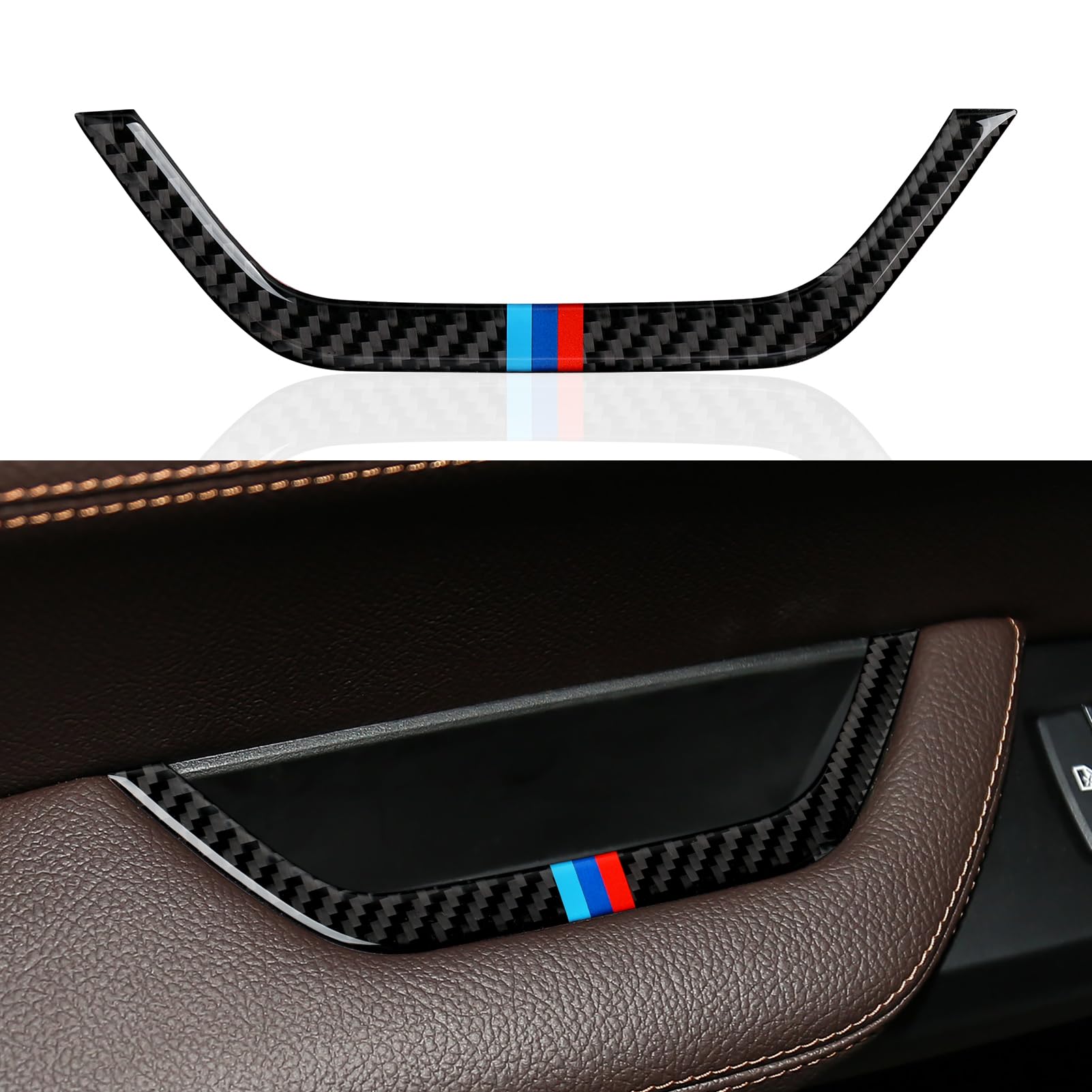 Auto Mittelkonsole Aufbewahrungsbox Aufkleber Abdeckung Cover Carbon Fiber Decal Trim passt Kompatibel mit X3 F25 (2011-2017)/ X4 F26 (2014-2018) Interieur Zubehör von OYDDL