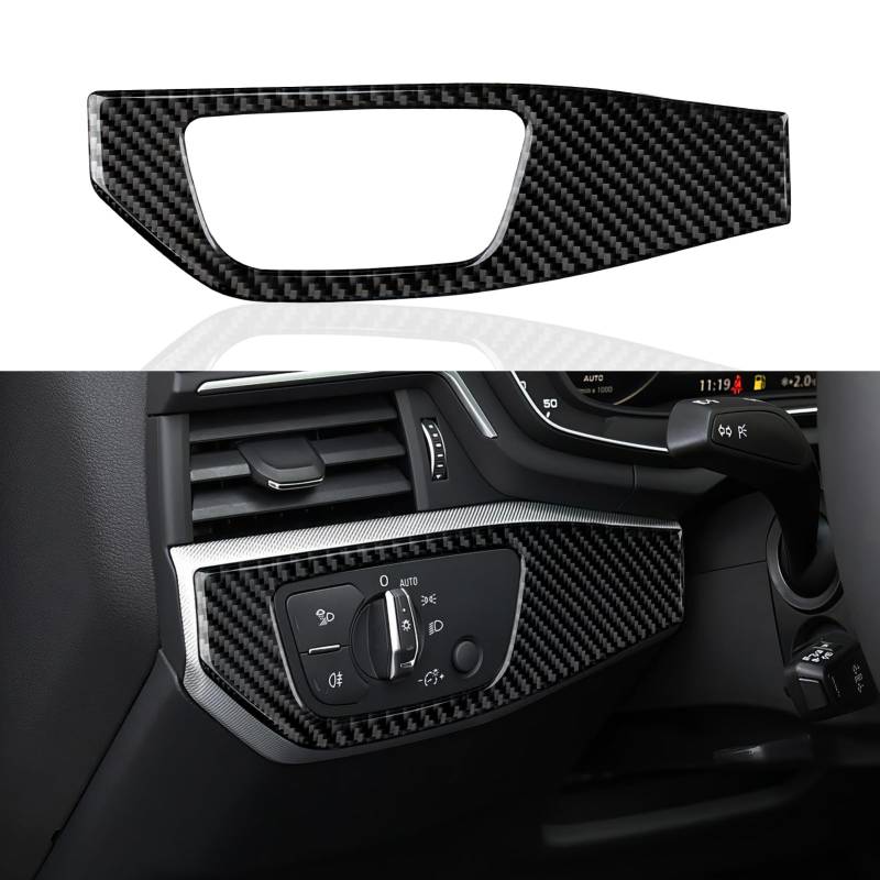 Auto Scheinwerferschalter Entlüftung Aufkleber Cover Kohlefaser Trim Kompatibel mit A3(2004-2012) / S3(2008-2012)/RS3 (2011-2012) Interieur Zubehör von OYDDL