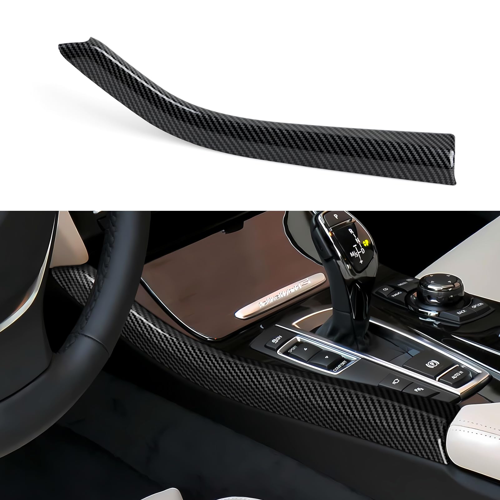 Auto Verkleidung Aufkleber Multimedia Zierleiste ABS Umschalttafel Kompatibel mit BMW 5er F10 F11 2011 2012 2013 2014 2015 2016 Interieur Zubehör von OYDDL