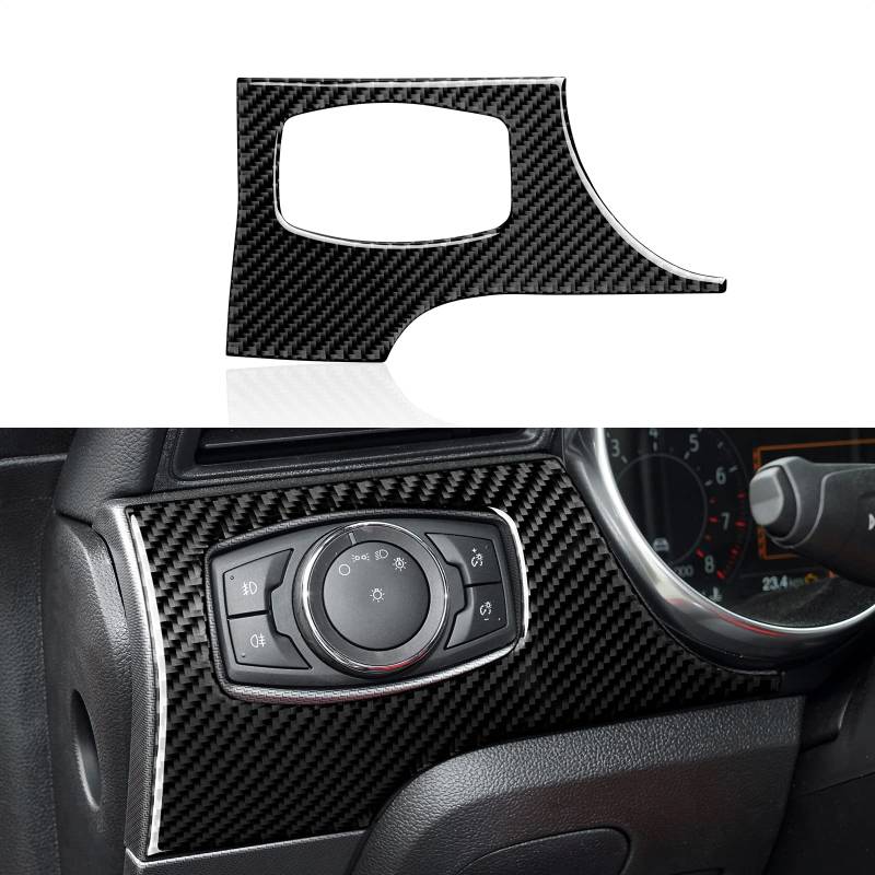 Carbon Fiber Auto Mittelkonsole Instrumententafel Aufkleber Decal Interior Trim Cover Kompatibel Mit Ford Mustang GT 2015 2016 2017 2018 2019 2020 2021 Zubehör (Mittelkonsole Instrument) von OYDDL