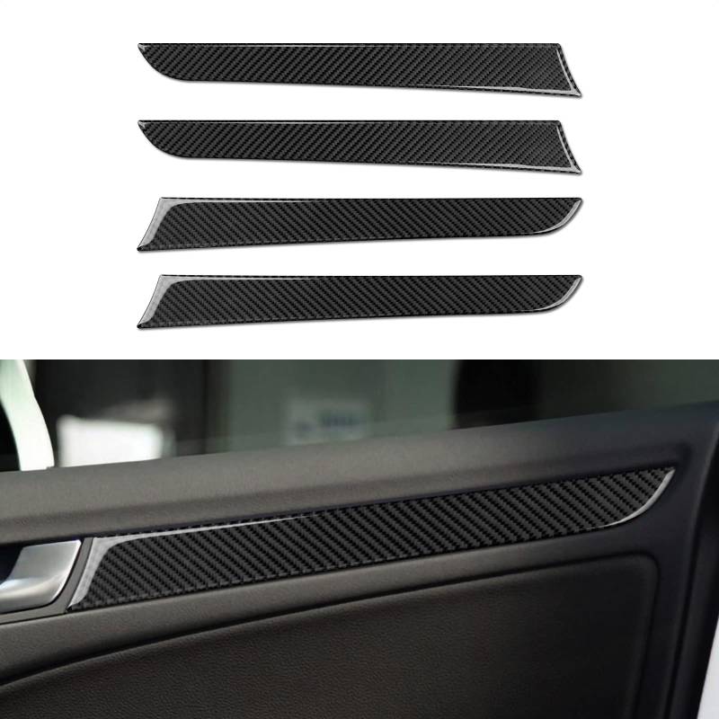 OYDDL 4PCS Kohlfaser Auto Türverkleidung Dekoration Aufkleber Autotür Strip Trim Kompatibel mit Audi A4 (2009-2016) S4(2010-2016) RS4 (2012-2015) Zubehör von OYDDL