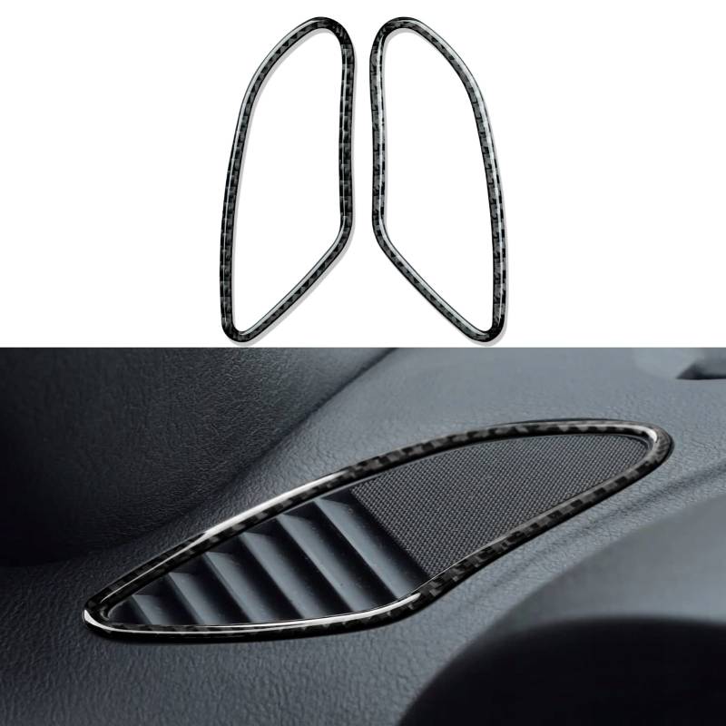 OYDDL Auto Aufkleber Air Vent Trim Kohlfaser Interieurleisten kompatibel mit Alfa Romeo 159 Brera Spider 2004 2005 2006 2007 2008 2009 2010 2011 Zubehör (Schwarz) von OYDDL