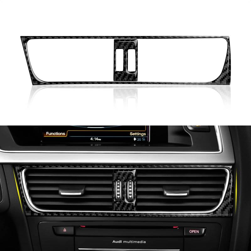 OYDDL Carbon Fiber Air Conditioner Vents Trim Cover AC Aufkleber Kompatibel mit Audi A4 B8 A5 S4 S5 RS4 RS5 Interieur Zubehör-Schiffe aus De von OYDDL