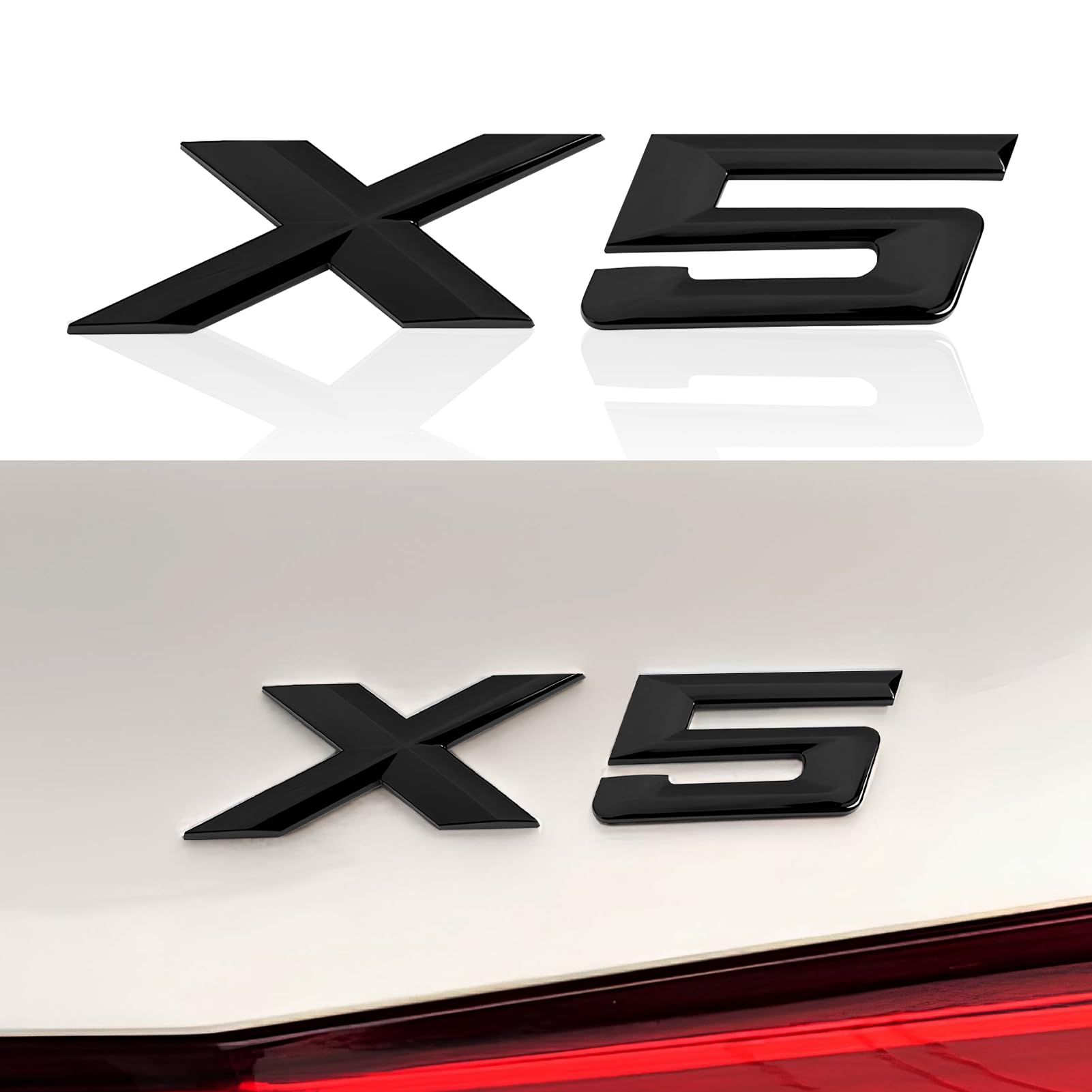 X5 Emblem Gloss Schwarz Replacement Kompatibel mit BMW E70 F15 G05 Trunk Lid Emblem Badge Nameplate Label Decal Number Letters von OYDDL