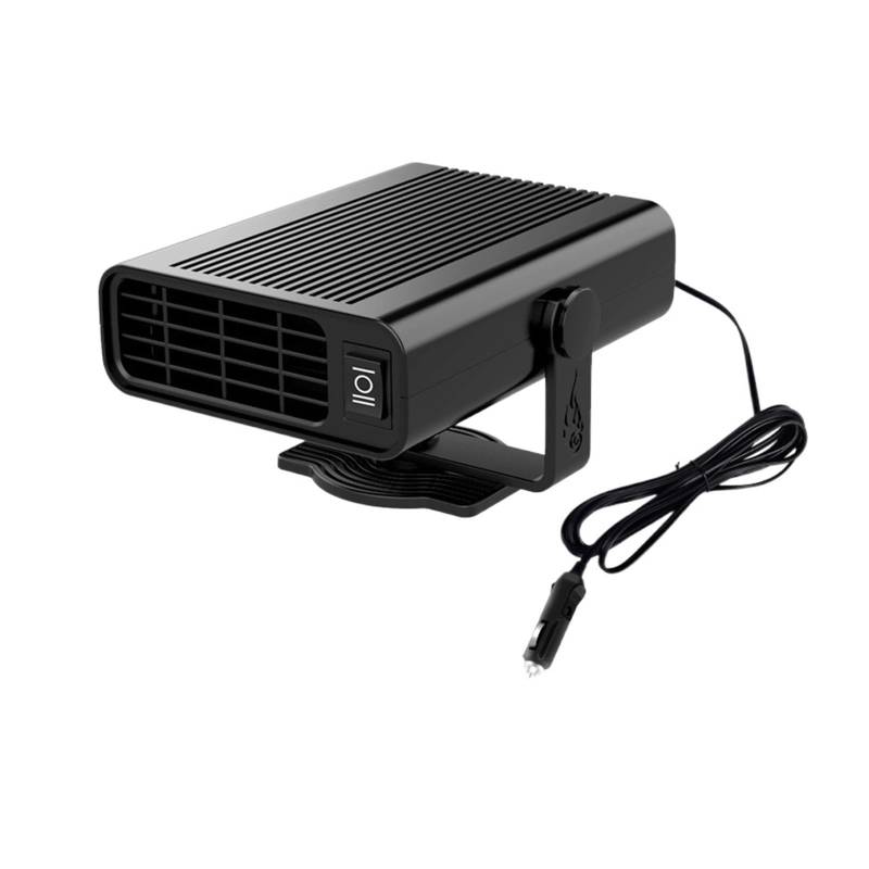 OYJXBD 12V/24V Tragbare Auto Heizung Elektrische Heizung Fan Trockner Windschutzscheibe Anti-beschlag Abtauen 360 Grad Weitwinkel heizung Auto Heizung(Black24V) von OYJXBD