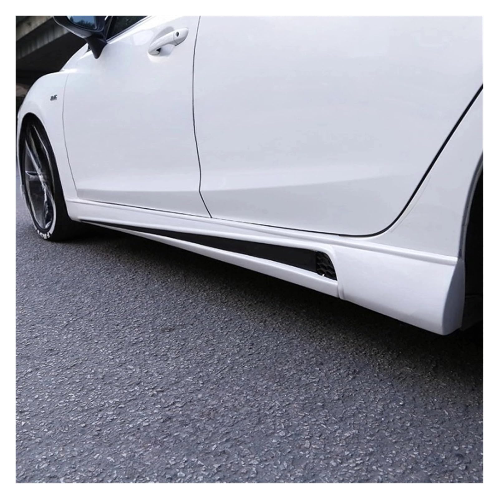 OYJXBD 2 STÜCKE Kompatibel for Mazda 6 Atenza 2019-2021 Seitenschwellerverlängerung Stoßstangenlippe Body Kit Autozubehör(White) von OYJXBD