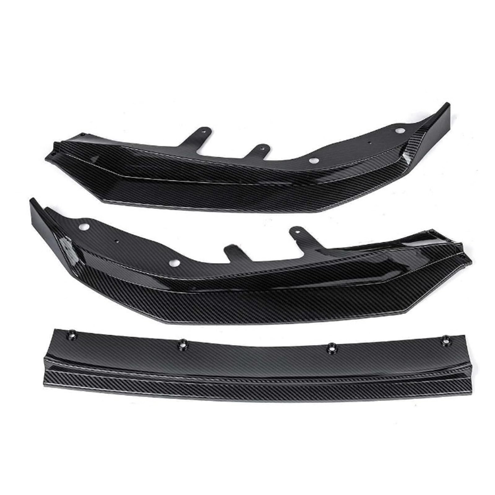 OYJXBD 3-teiliges Frontlippen-Stoßfänger-Bodykit, Spoiler, Diffusor, Splitterschutz, kompatibel mit BMW G22 G23 m440i 4er-Serie 2020, Carbonfaser, glänzend, schwarzer Look(Carbon Fiber Look) von OYJXBD