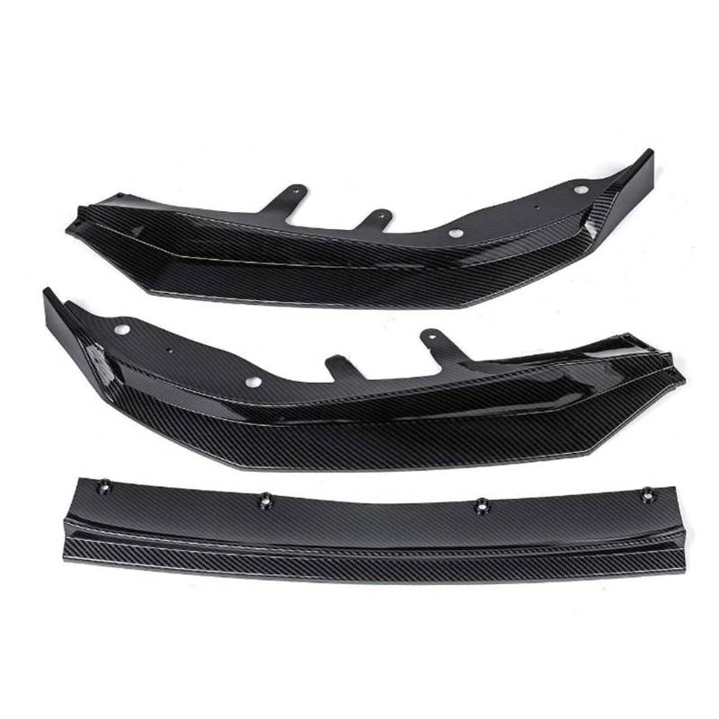 OYJXBD 3-teiliges Frontlippen-Stoßfänger-Bodykit, Spoiler, Diffusor, Splitterschutz, kompatibel mit BMW G22 G23 m440i 4er-Serie 2020, Carbonfaser, glänzend, schwarzer Look(Carbon Fiber Look) von OYJXBD