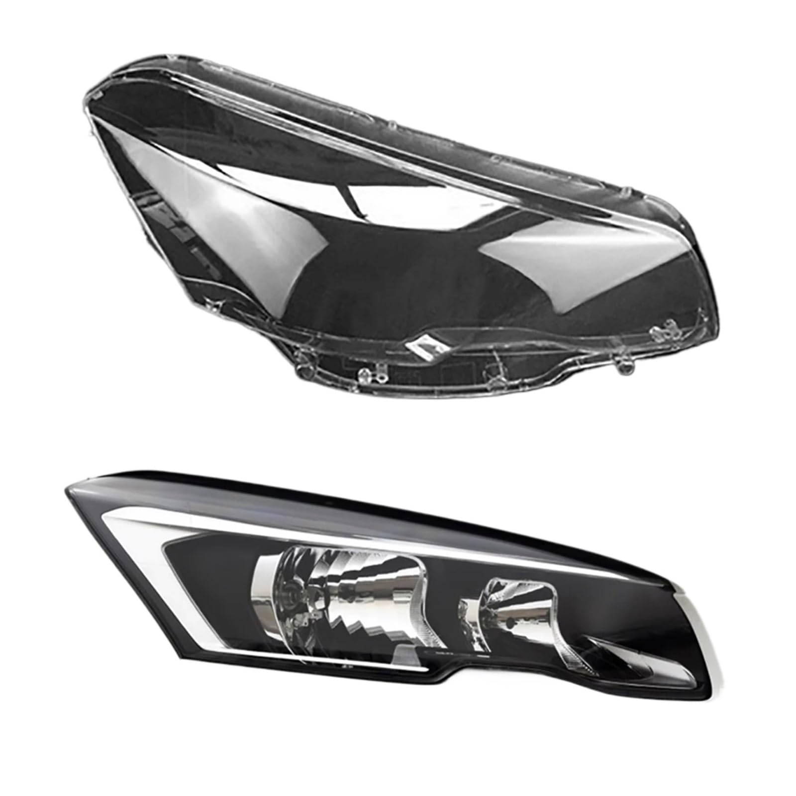 OYJXBD Auto Front Scheinwerfer Transparent Lampenschirm Glas Objektiv Shell Fall Auto Scheinwerfer Abdeckung Licht Lampe Kompatibel for Peugeot 508 2015 2016(Right) von OYJXBD