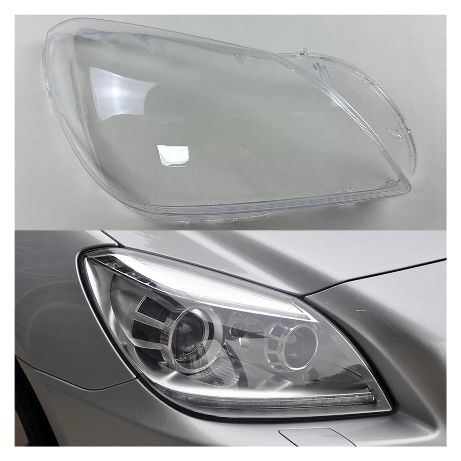 OYJXBD Auto-Frontscheinwerfer-Abdeckung, Linsenabdeckung, kompatibel for Mercedes-Benz SLK-Klasse W172 2011 2012 2013 2014 2015, Frontglas-Linsen-Lampenschirm-Schale(Right) von OYJXBD