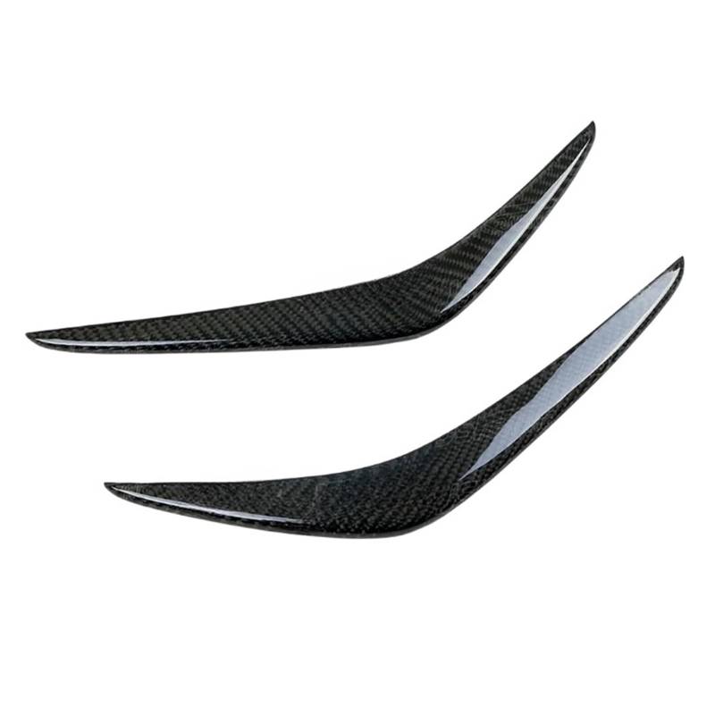 OYJXBD Auto Real Carbon Fiber Glossy Finish Splitter Fin Front Stoßstange Canard Kompatibel for Nissan GTR R35 2008-2016 von OYJXBD