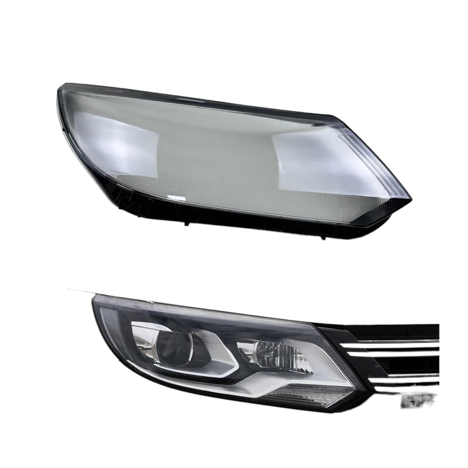 OYJXBD Auto Zubehör Scheinwerfer Abdeckung Scheinwerfer Shell Transparent Lampenschirm Fall Objektiv for VW Kompatibel for Tiguan 2013-2017(Low Right) von OYJXBD