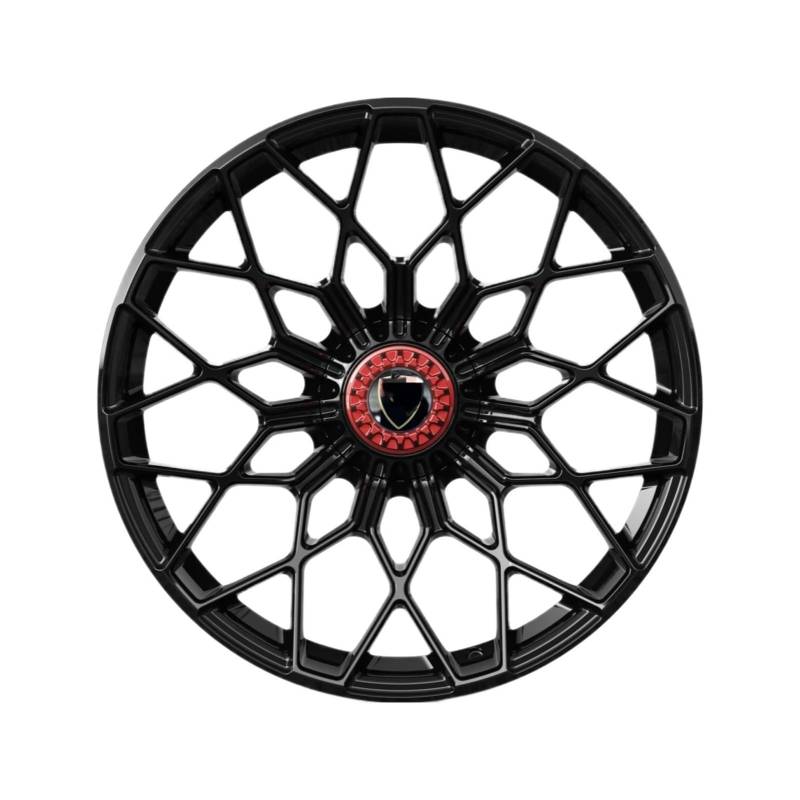 OYJXBD Benutzerdefinierte 19 20 Zoll 5 x 100 5 x 120 5 x 112 glänzend schwarz geschmiedete Legierung Auto Felgen kompatibel for Lamborghini Aventador LP700 LP640 LP740 Felgen(Other) von OYJXBD