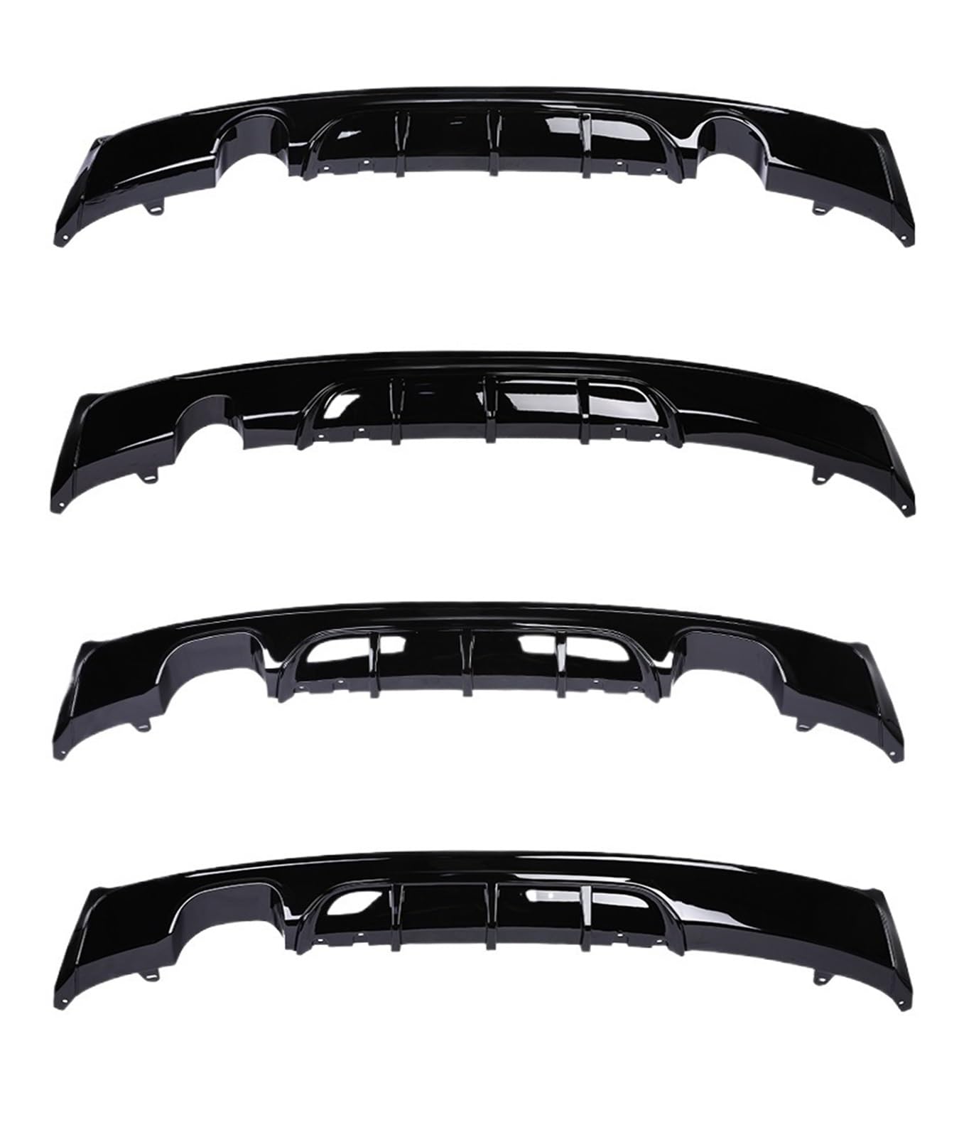 OYJXBD Carbon Fiber M Sport M Tech Heckdiffusor Stoßfänger Body Kit MP Diffusor Spoilerlippe Kompatibel for BMW 2er F22 F23 2014-2020(Carbon 2xsingle Out) von OYJXBD