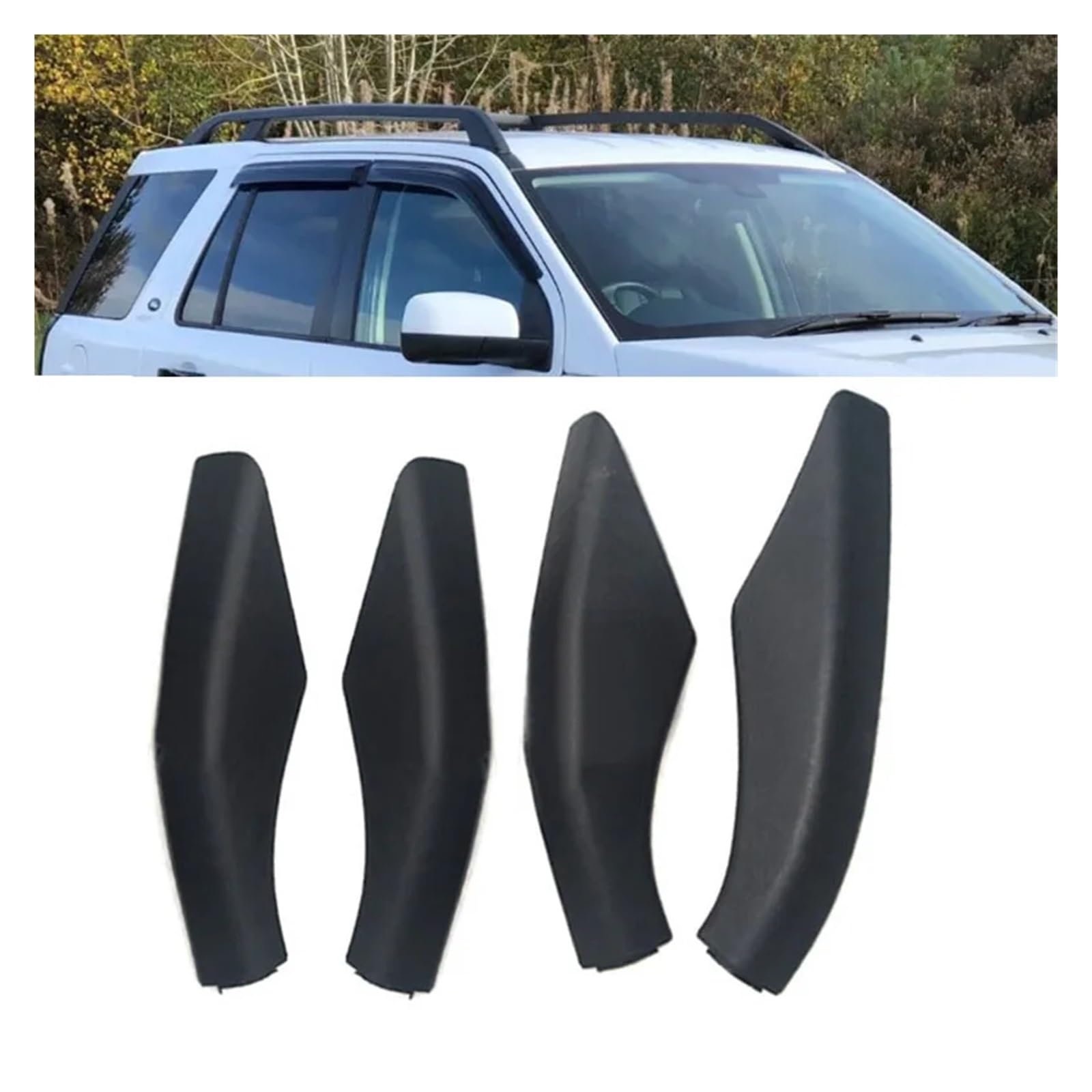 OYJXBD Dachträger, Gepäckträger, kompatibel for Land Rover Freelander 2 2006–2014, Stangenschienen-Endabdeckung, Schalenkappenverkleidung(Front Left) von OYJXBD