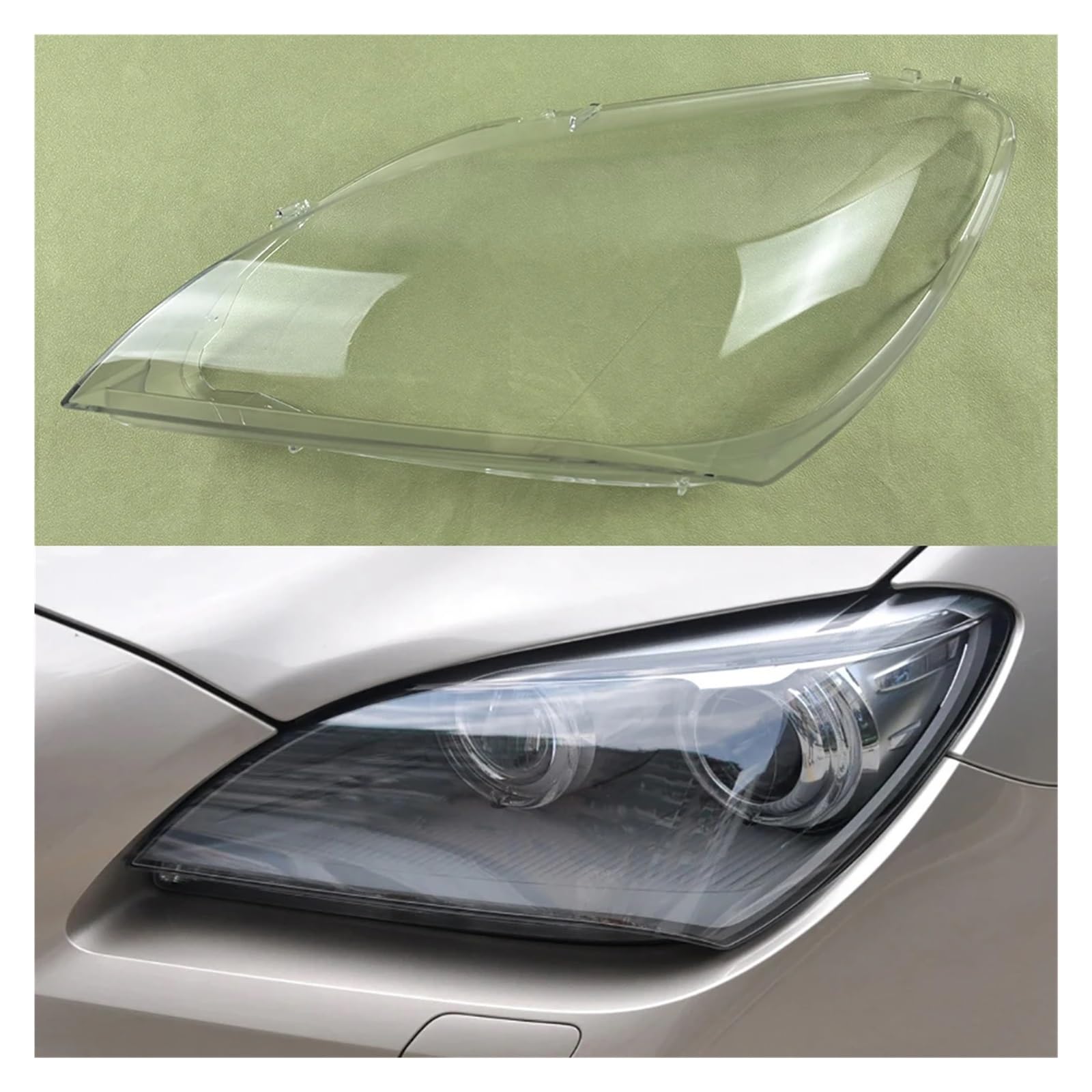 OYJXBD Kompatibel for BMW 6er F06 F12 F13 2010–2014, Autozubehör, Scheinwerferabdeckung, transparenter Lampenschirm, Lampenlinse, Scheinwerferschale(High Left) von OYJXBD