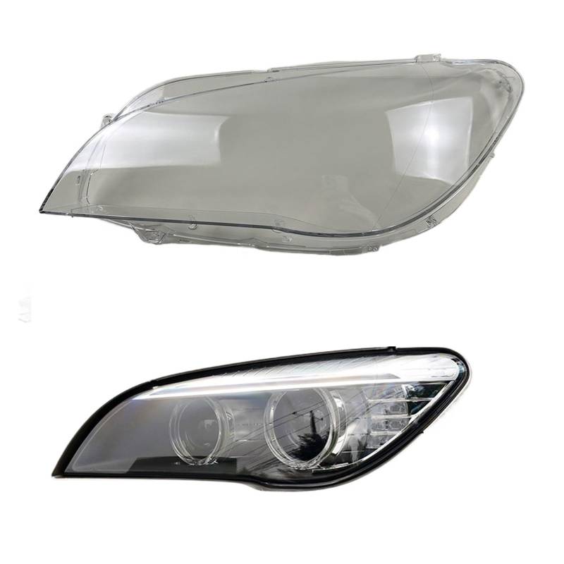 OYJXBD Kompatibel for BMW 7er F01 F02 730 735 740 745 750 760 2009–2015. Scheinwerfergehäuse, Lampenschirm, Scheinwerferabdeckung, Lampe, transparent(1PCS Left Side) von OYJXBD