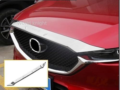 OYJXBD Kompatibel for Mazda CX5 CX-5 CX 5 2017 2018 2019 ABS Chrom Kühlergrill Motorhaube Aufkleber Abdeckung Zierleiste Auto Styling 2 Farben(D) von OYJXBD