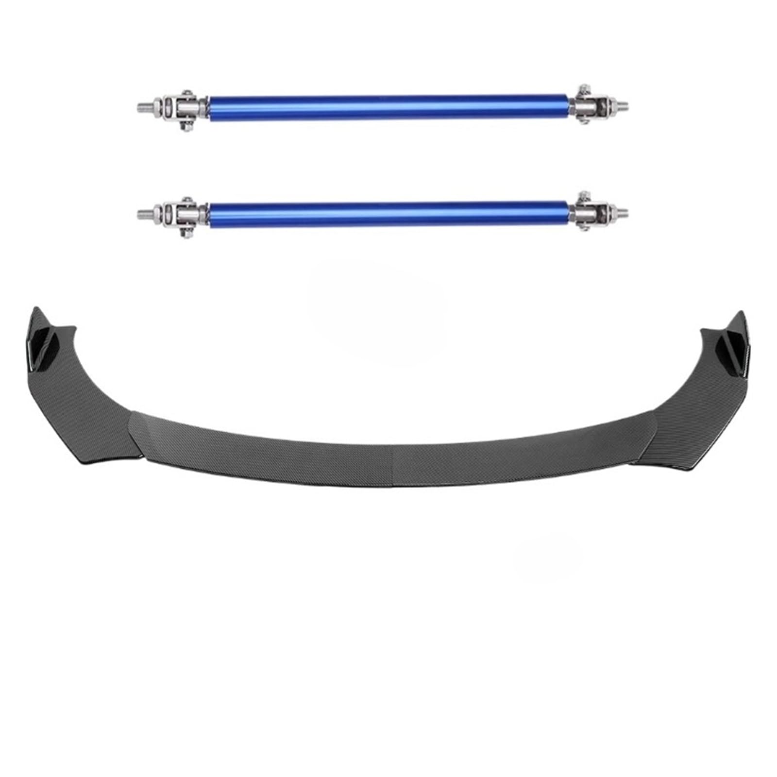 OYJXBD Kompatibel for Nissan 370Z GT-R 2009–2020, Carbonfaser-Auto-Frontspoilerlippe, Splitter, Diffusor, Schutzabdeckungen mit Federbeinen(CF with Blue Rods) von OYJXBD