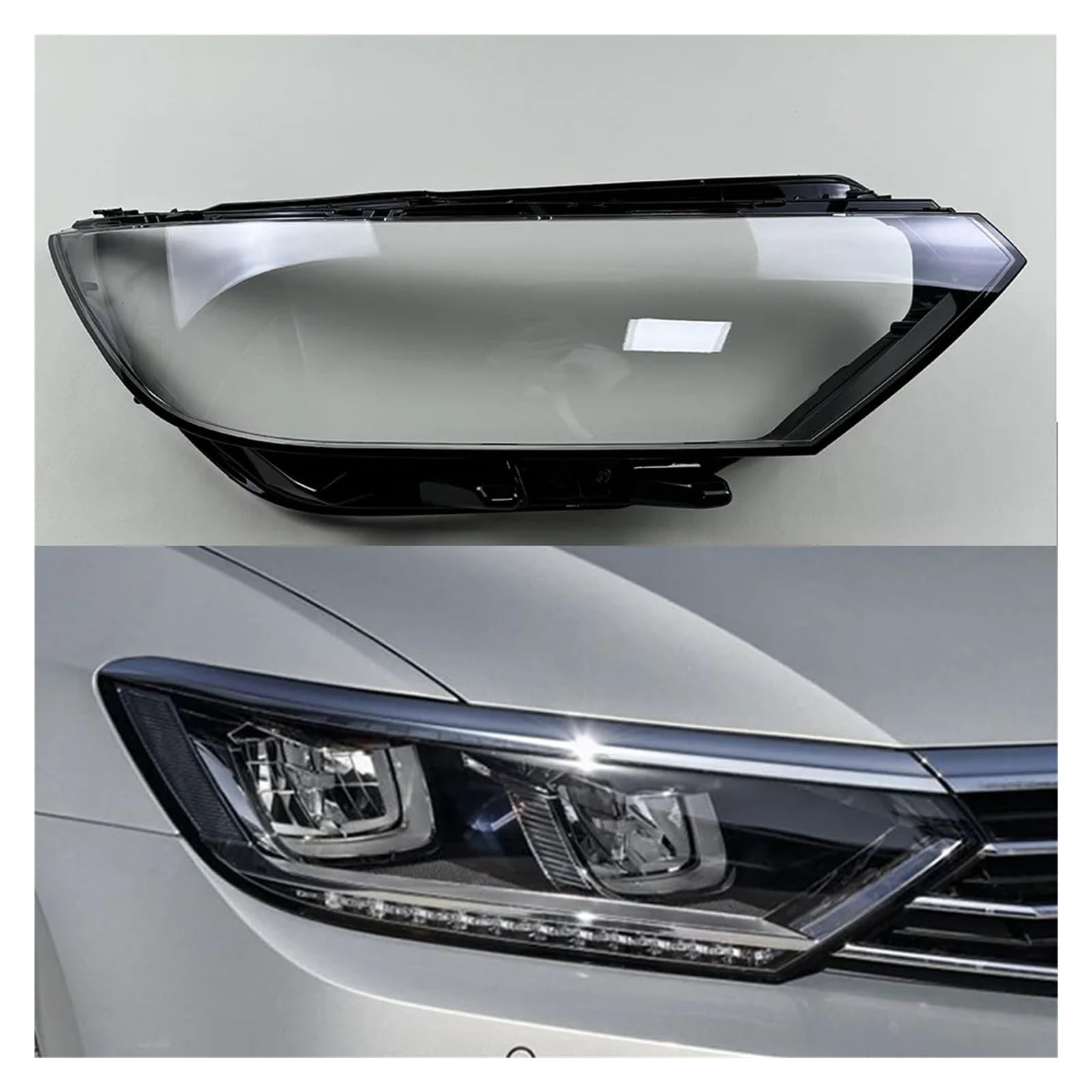 OYJXBD Kompatibel for VW Magotan Passat B8 2017–2019, Auto-Ersatzglas, Scheinwerfergehäuse, Schalenkappen, transparente Lampenschirm-Objektivabdeckung(Medium Right) von OYJXBD