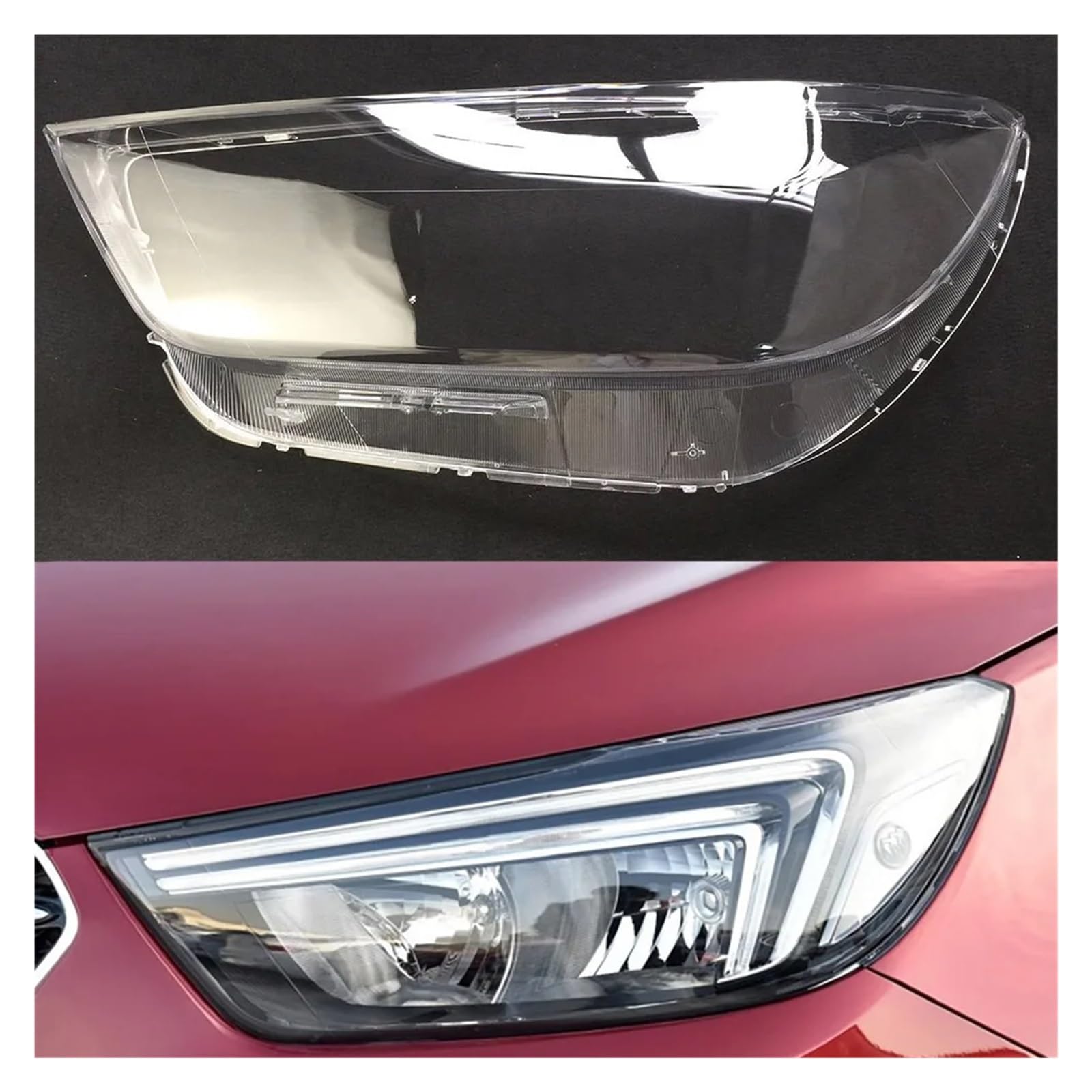 OYJXBD Scheinwerfergehäuse, kompatibel mit Buick Encore 2016 2017 2018, Auto-Frontglas, Scheinwerferabdeckung, Scheinwerfer-Linsenkappen, transparente Lampenschirmschale(Left) von OYJXBD