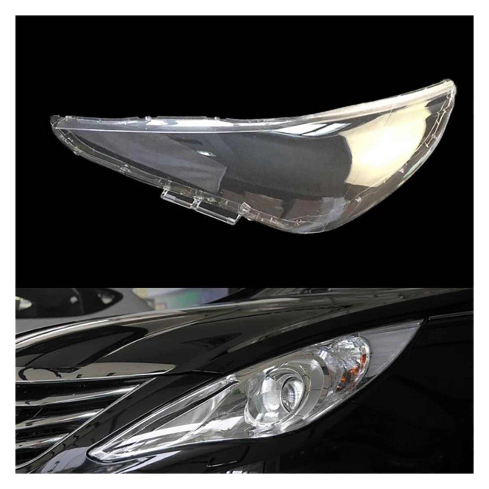 OYJXBD Scheinwerferlinse kompatibel for Hyundai Sonata 2011 2012 2013 2014 Scheinwerferlampenabdeckung Ersatz vorne Autolicht Autoschale(Left) von OYJXBD